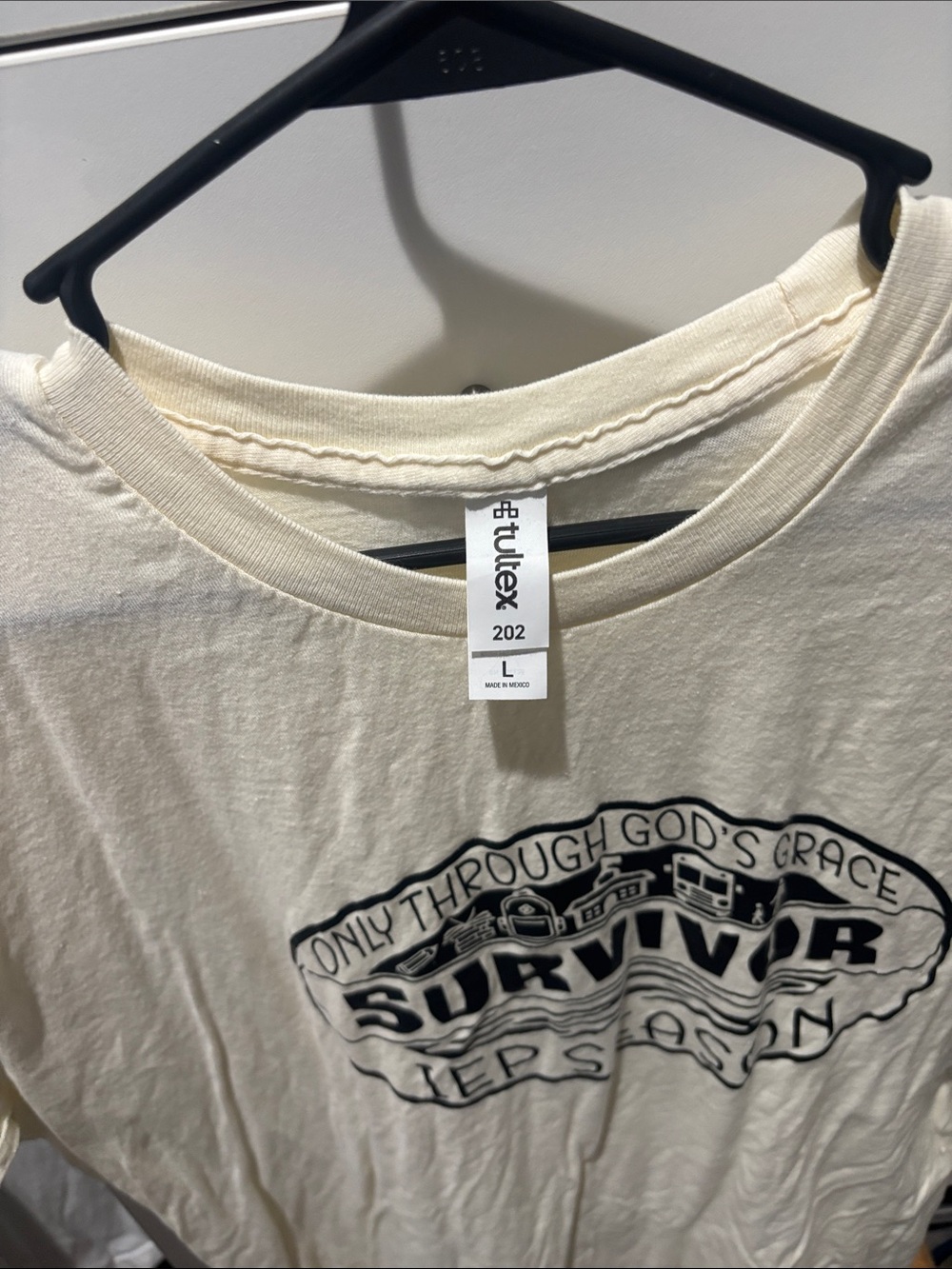 Tultex Cream Survivor Graphic Tee - Women's
